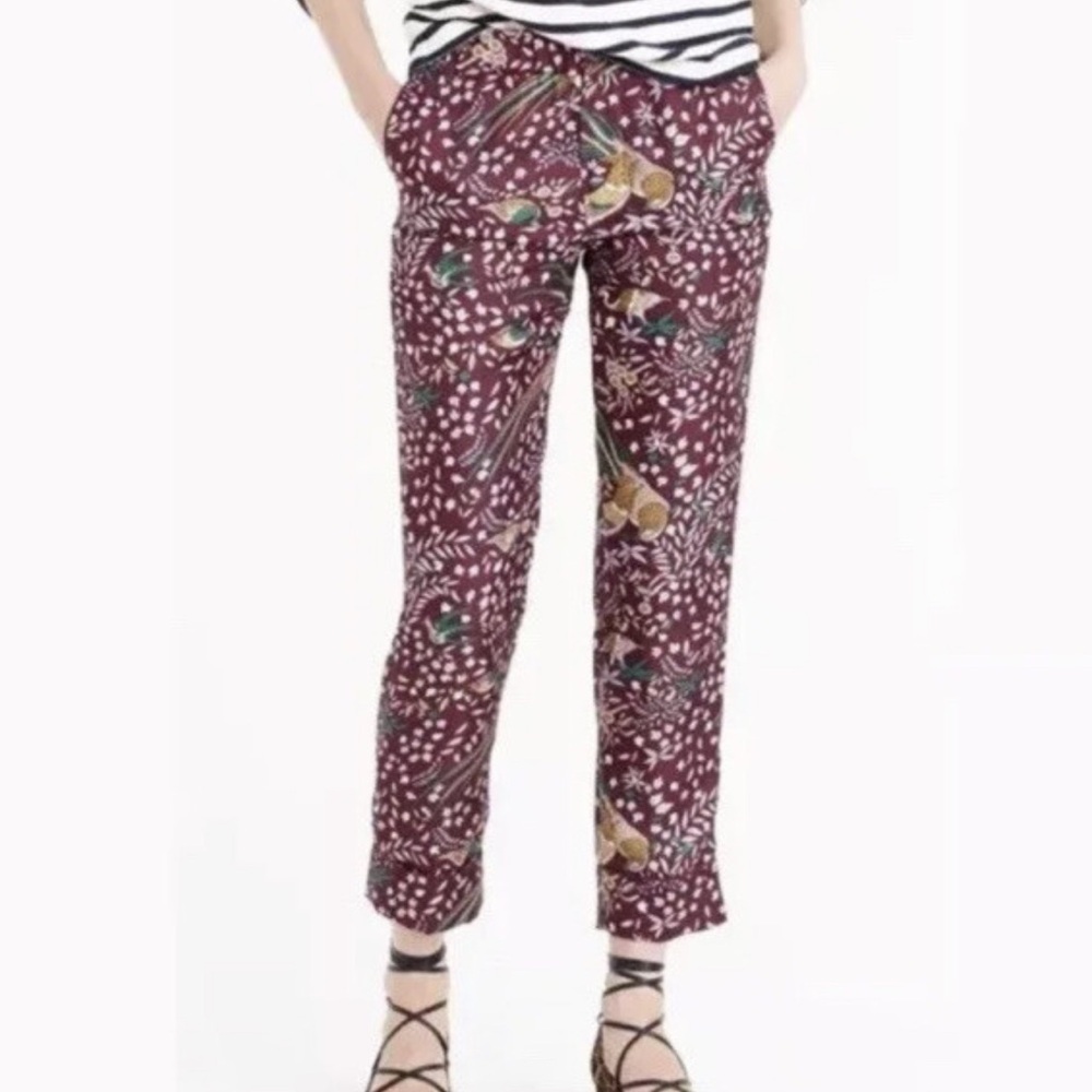 J Crew X Drakes bird of paradise collection pant